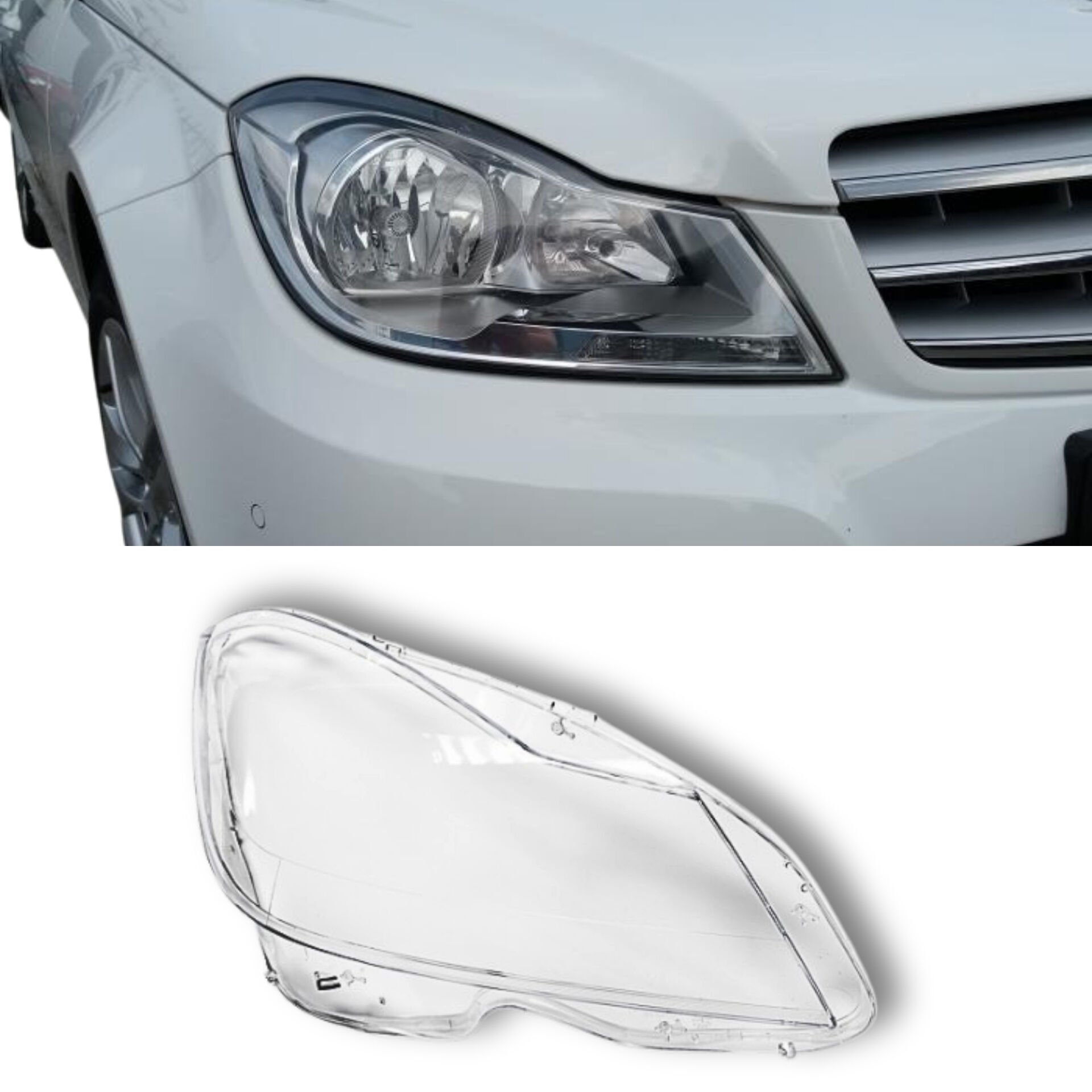 Mercedes W204 C Serisi Far Camı Sağ 2011 - 2013