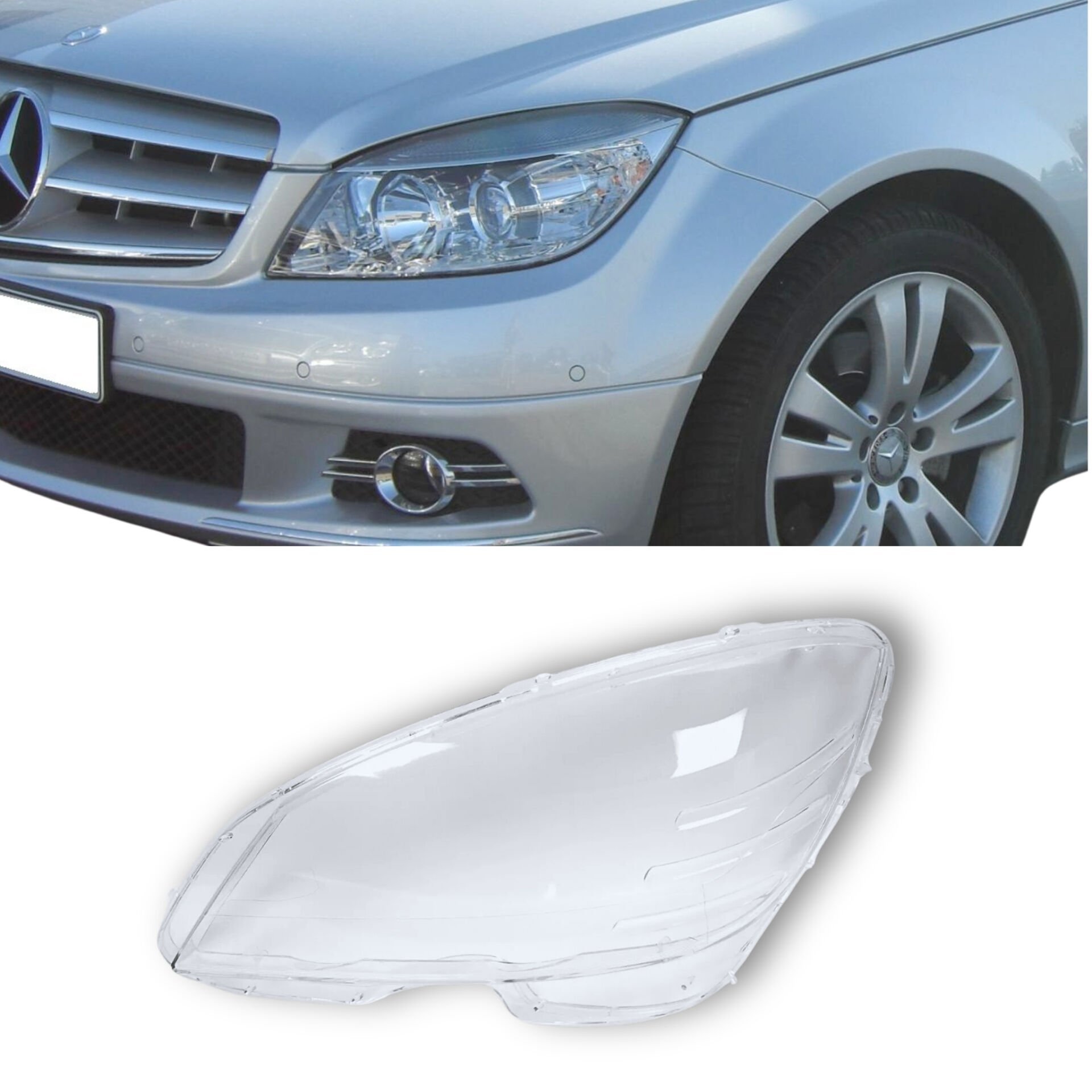 Mercedes W204 C Serisi Far Camı Sol 2007 - 2010