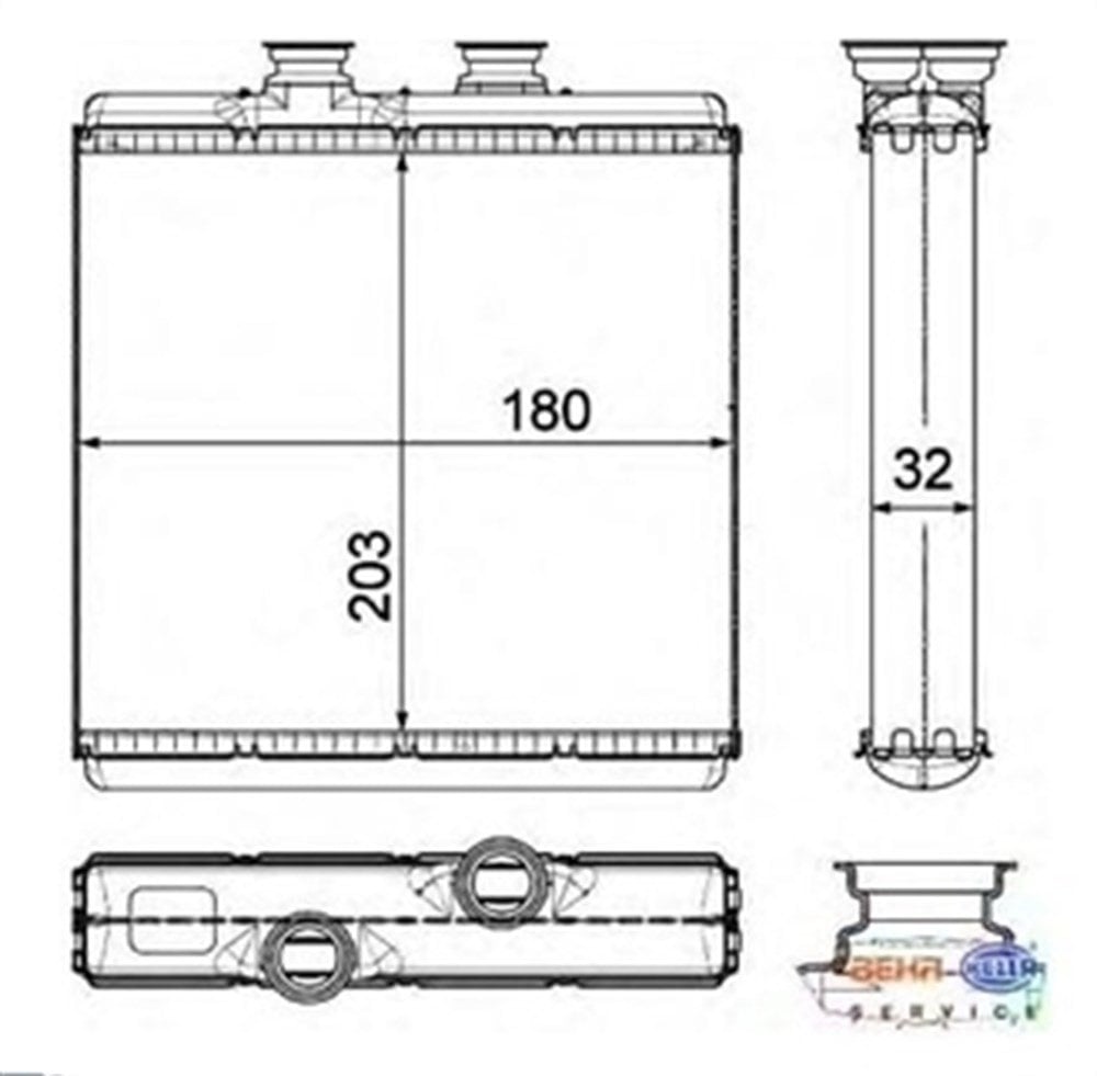 Mercedes C Serisi W204 C Serisi 2007-2012 Kalorifer Radyatörü