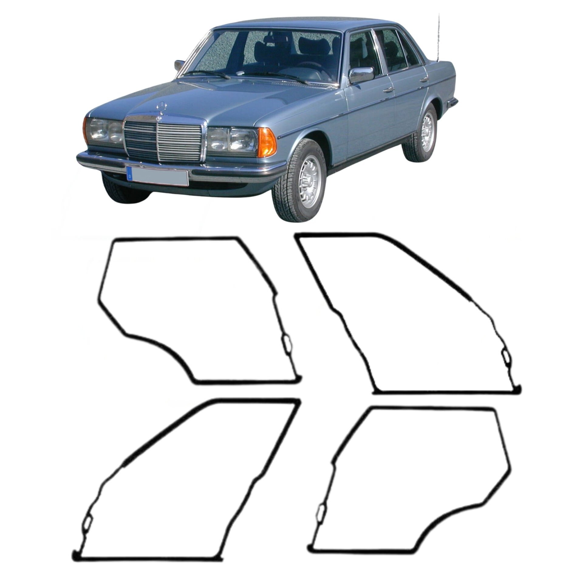Mercedes W123 Kasa (1976-1985) Kapı Lastiği Takım