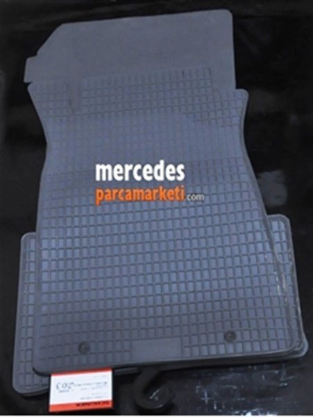 Mercedes C Serisi W203 C Serisi Gri Yarım Havuzlu Kauçuk Paspas