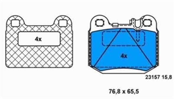 Mercedes ML Serisi W163 1998-2005 Yeni Tip Arka Fren Balatası