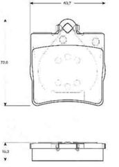 Mercedes E Serisi W210 1996-2002 Tek Pim Arka Fren Balatası