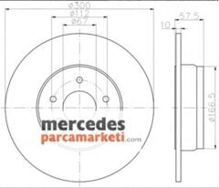 Mercedes C Serisi W204 E Serisi Coupe W207 Arka Fren Diski Takım
