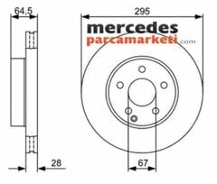 Mercedes E Serisi W204 C Serisi- W207 Serisi Ön Fren Diski Takım