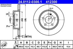 Mercedes C Serisi W205 Arka Fren Disk Takım - A0004230512