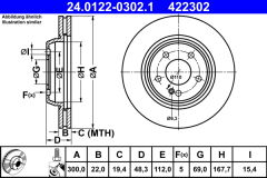 Mercedes C Serisi W205 - E Serisi W213 Arka Fren Disk Takım - 0004231812