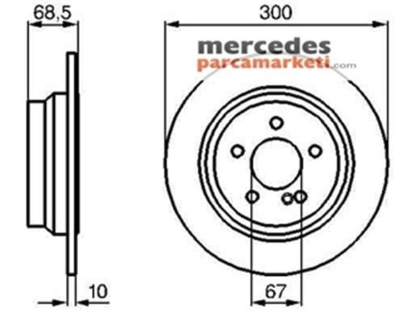 Mercedes E Serisi W212- W211 Arka Fren Diski Takım