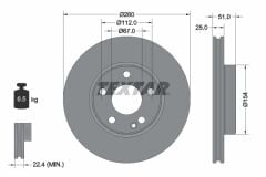 Mercedes W117 CLA Serisi - W176 A Serisi - W246 B Serisi Ön Fren Disk Takım