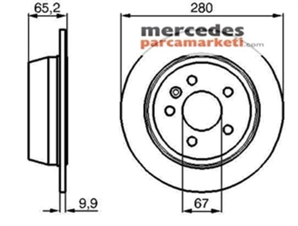 Mercedes Vito W638 1996-2003 Arka Fren Diski Takım