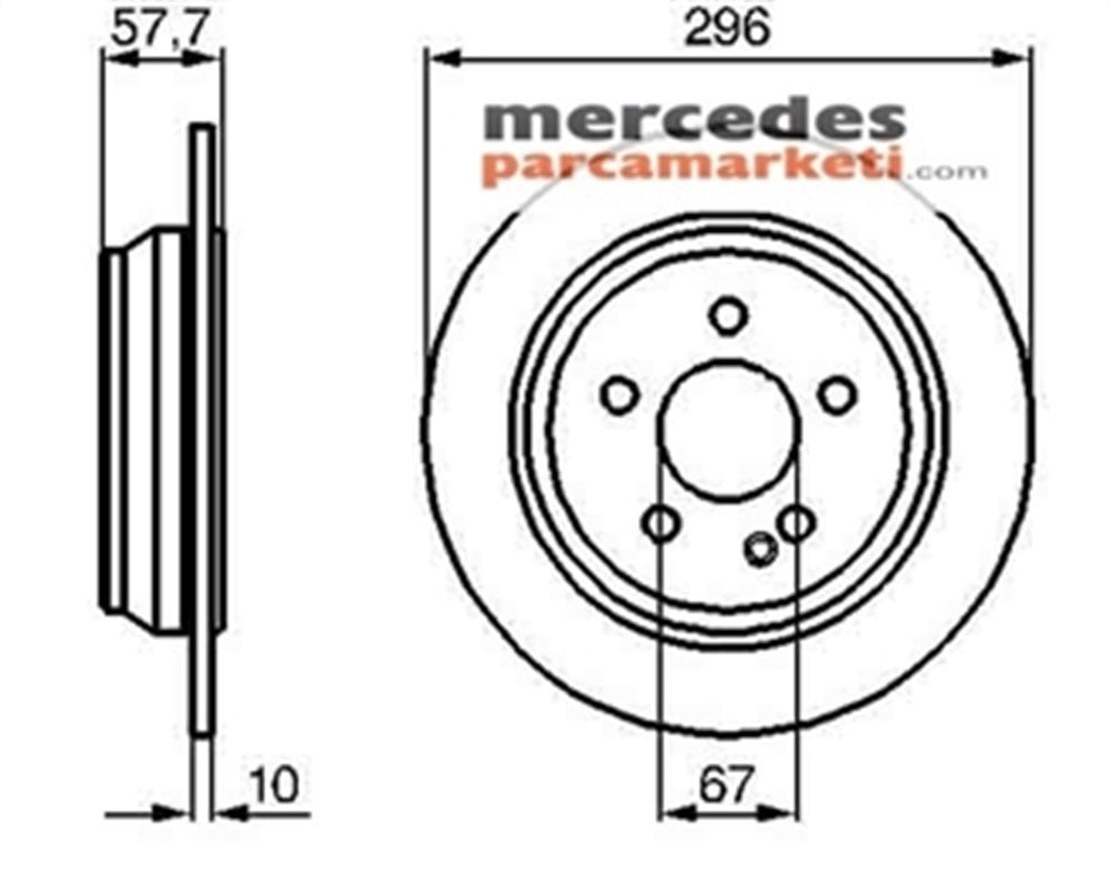Mercedes Vito Viano W639 2004-2014 Arka Fren Diski Takım