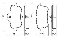 Mercedes W166 ML Serisi Arka Fren Balatası