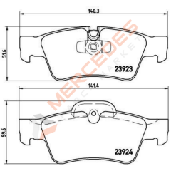 Mercedes ML Serisi W164 GL Serisi X164 Arka Fren Balatası