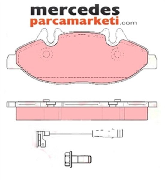 Mercedes Vito W639 Vito Viano 2004-2014 Fişli Ön Fren Balatası