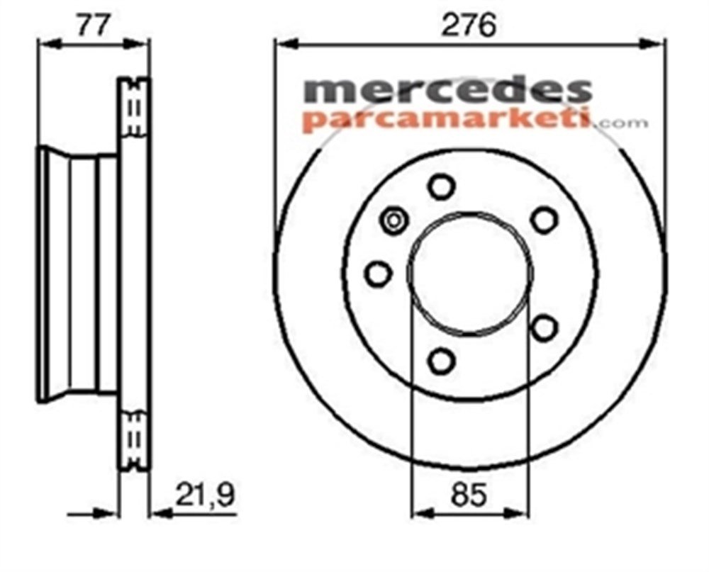 Mercedes Sprinter 1995-2006 Ön Fren Diski Takım