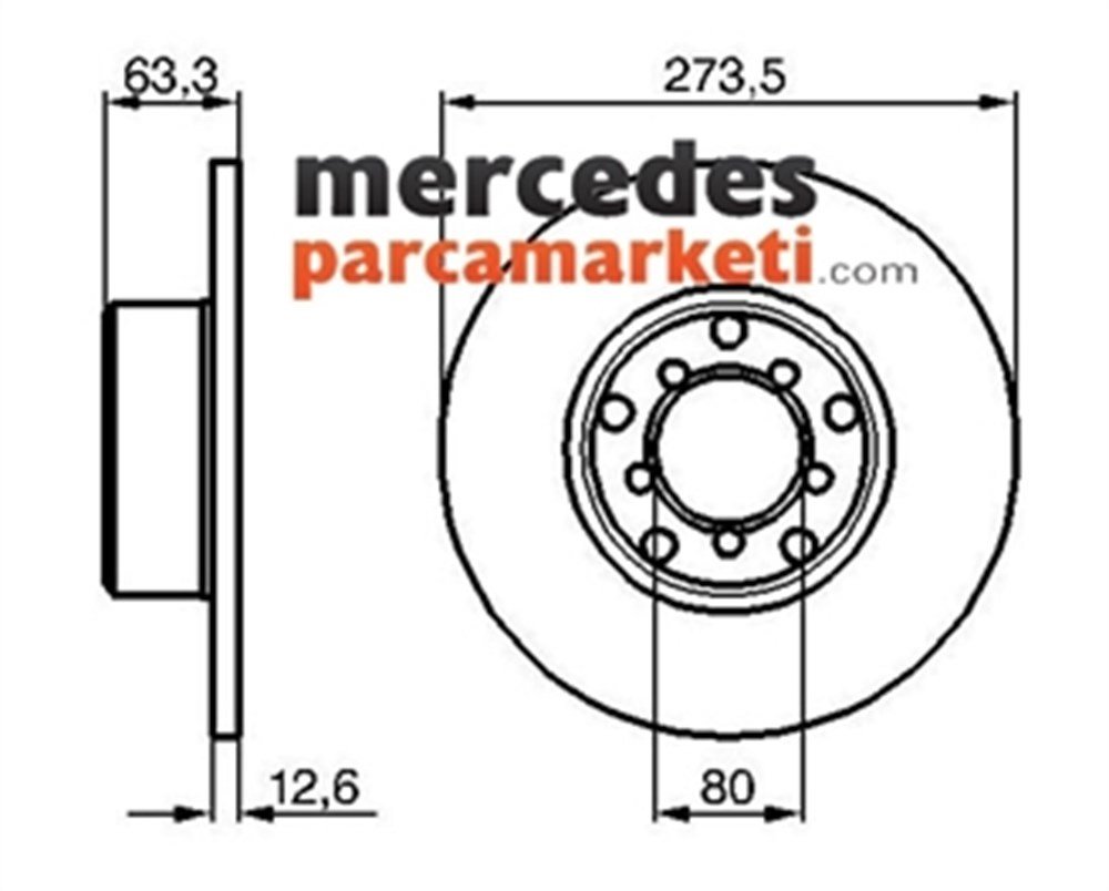 Mercedes W114-115 Kasa (1968-1977) Ön Fren Diski Takım