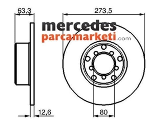 Mercedes W114-115 Kasa (1968-1977) Ön Fren Diski Takım