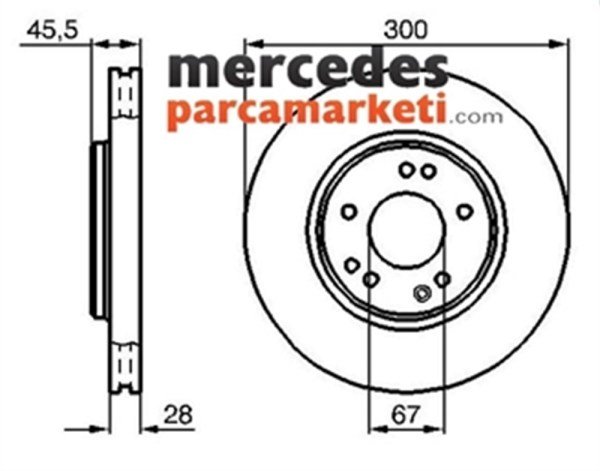 Mercedes SL Serisi W129 SL Serisi - W201 Ön Fren Diski Takım