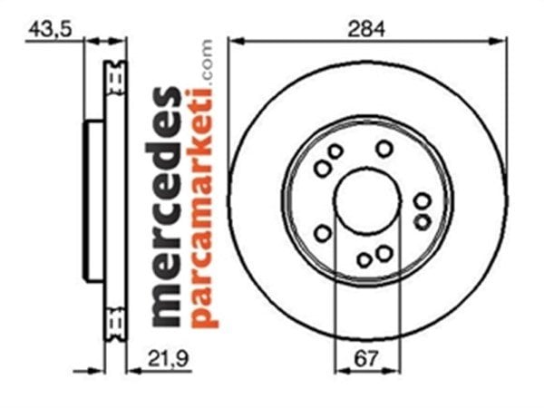 Mercedes E Serisi W124 1984-1995 Ön Fren Diski Takım