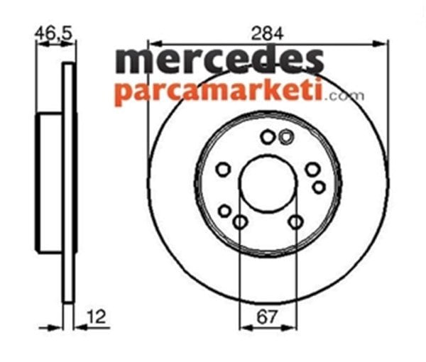 Mercedes E Serisi W124 1984-1995 Ön Fren Diski Takım