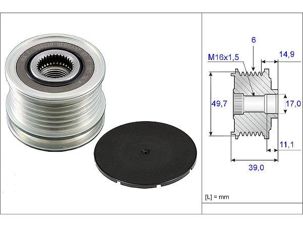 Mercedes 611 Cdi 646 Cdi Motor Şarj Dinamo Kasnağı F-559320