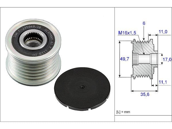 Mercedes 611 Cdi 646 Cdi Motor Şarj Dinamo Kasnağı F-235968